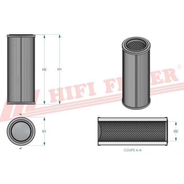 Filtre Hydraulique SH 138 Hifi Filter référence fournisseur HIFSH138